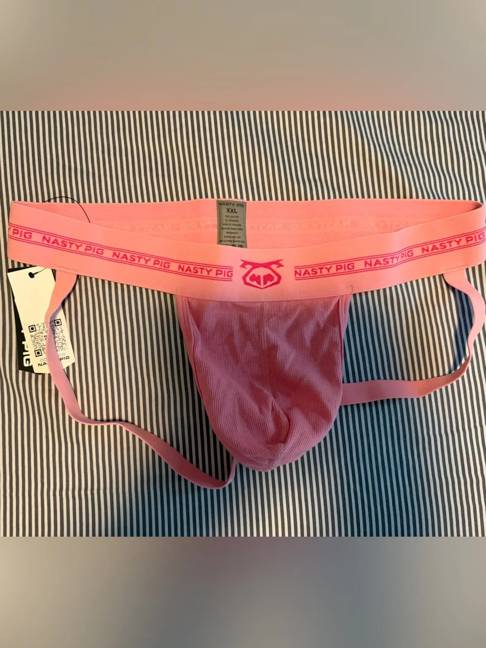 Nasty Pig Pink Logo Jockstrap - Picture 1 of 2